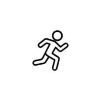 Running Stick Figure In Motion vector