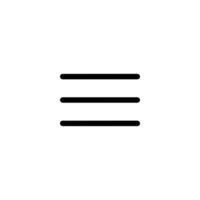 Monoline Hamburger Menu Navigation Symbol vector