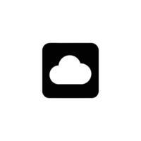 Solid Square Cloud Cutout vector