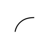 Ease Out Animation Curve Monoline Icon vector