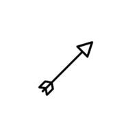 Simple Diagonal Archery Arrow Symbol vector