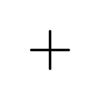 Simple Monoline Plus Sign Symbol vector