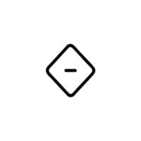 Keyframe Minus Inside Monoline Icon vector