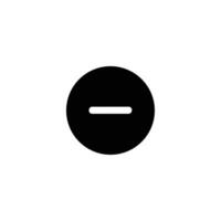 Solid Circle Negative Space Minus Sign vector