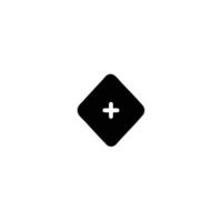 Keyframe Plus Inside Solid Icon vector