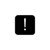 Solid Warning Exclamation Mark Rounded Square vector