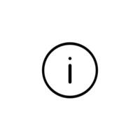 Monoline Information Letter I In Circle vector