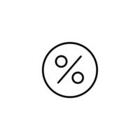 Percentage Symbol In Circle Frame vector