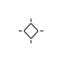 Align Center Keyframe Monoline Icon vector