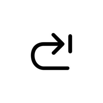 Redo Action Variant Clockwise Arrow Monoline vector