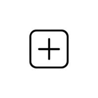 Monoline Plus In Rounded Square vector
