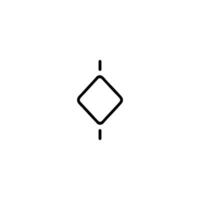 Align Vertical Keyframe Monoline Icon vector