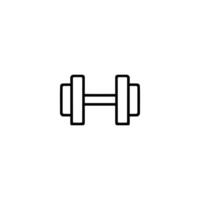 Classic Gym Dumbbell With Rectangular Weights vector