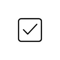 Monoline Checkmark In Rounded Square vector