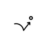 Bounce Right Animation Effect Monoline Icon vector