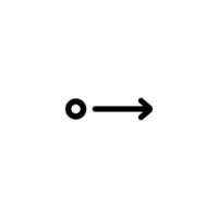 Right Arrow With Origin Point Icon vector