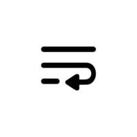 Text Wrap Flow Monoline Symbol Lines vector