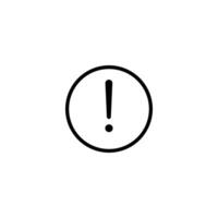 Warning Exclamation Mark In Circle Monoline vector