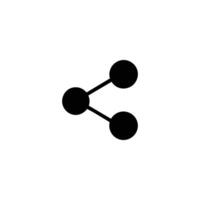 Solid Share Symbol Connected Circles vector