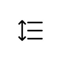 Monoline Line Spacing Adjustment Symbol vector