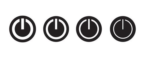 Power button icon set in black and white color concept, Power Switch Icon. Electric power, On-off icon icon set. Interface switch button concept. On off icon. vector