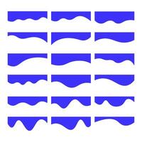 Collection of dividers shape templates. Modern separator header for website and app. Curve lines, wave collection of abstract design element for top and bottom page web site. vector