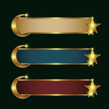 Three-color text box with gradient art vector