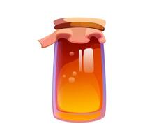 Honey font, cartoon glass jar digit 1 one vector
