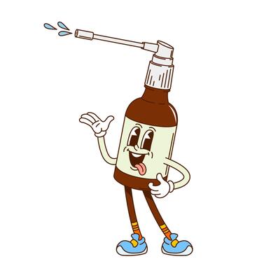 Groovy nasal spray, cold treatment cute character