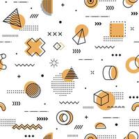 Hipster seamless pattern tile background vector