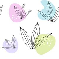 Agave plant on pastel patch seamless repeat pattern vector