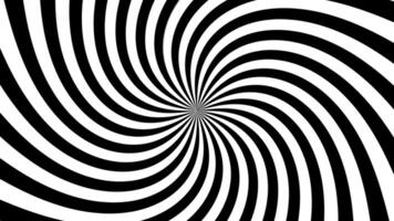 Hypnotic Spiral Pattern In Contrasting Black And White Creates A Dizzying Optical Illusion Effect video