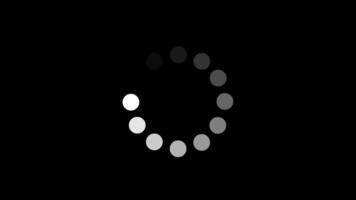 Loading wheel animation. Lower Third Animated spinning load icon with alpha layer transparent background video