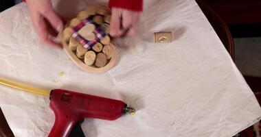 Create unique heart shaped cork art using simple materials for a DIY gift. Perfect for Valentines Day or special moments, this fun crafting project showcases creativity and personalization. video