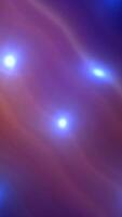 Abstract animation of pulsating blue lights moving smoothly on a purple and orange gradient background. video