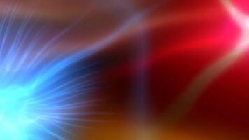 Vibrant light streaks dancing across colorful abstract digital landscape, creating dynamic lens flare and energetic motion graphics effect. video