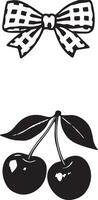 Black and white illustration featuring two distinct designs. vector