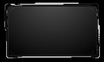 Frames white grey user interface elements design modern technology futuristic control panel screen digital hologram window gaming menu touching cyber monitor on black vector