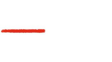 Red brush stroke underline highlight line animation with alpha channel, scribble doodle transparent background video