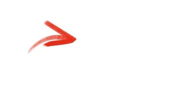 a red arrow pointing to the right on a white background video
