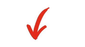 a red arrow pointing up on a white background video