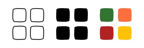menu button icon set. modern design isolated on white background vector