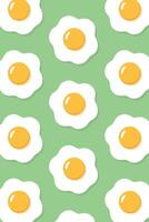 eggs pattern on pastel green background vector