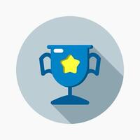 Award Trophy Icon in flat style. Perfect for apps, websites, UI UX, presentations, or infographics. Editable illustration file with clean design and modern design. vector