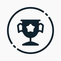 Award Trophy Icon in glyph style. Perfect for apps, websites, UI UX, presentations, or infographics. Editable illustration file with clean design and modern design. vector