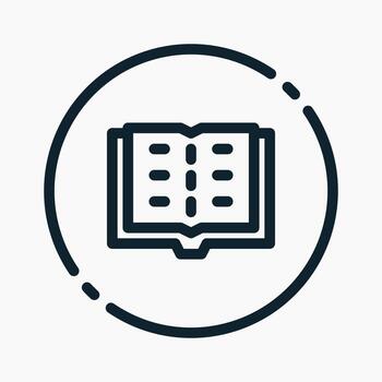 abierto libro icono en línea estilo. Perfecto para aplicaciones, sitios web, ui ux, presentaciones, o infografía. editable ilustración archivo con limpiar diseño y moderno diseño. vector