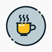 coffee break Icon in flat outline style. Perfect for apps, websites, UI UX, presentations, or infographics. Editable illustration file with clean design and modern design. vector
