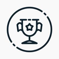 Award Trophy Icon in line style. Perfect for apps, websites, UI UX, presentations, or infographics. Editable illustration file with clean design and modern design. vector