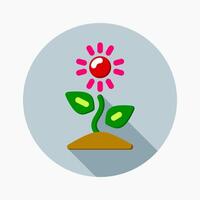 sunflower Icon in flat style. Perfect for apps, websites, UI UX, presentations, or infographics. Editable illustration file with clean design and modern design. vector