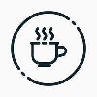 coffee break Icon in line style. Perfect for apps, websites, UI UX, presentations, or infographics. Editable illustration file with clean design and modern design. vector
